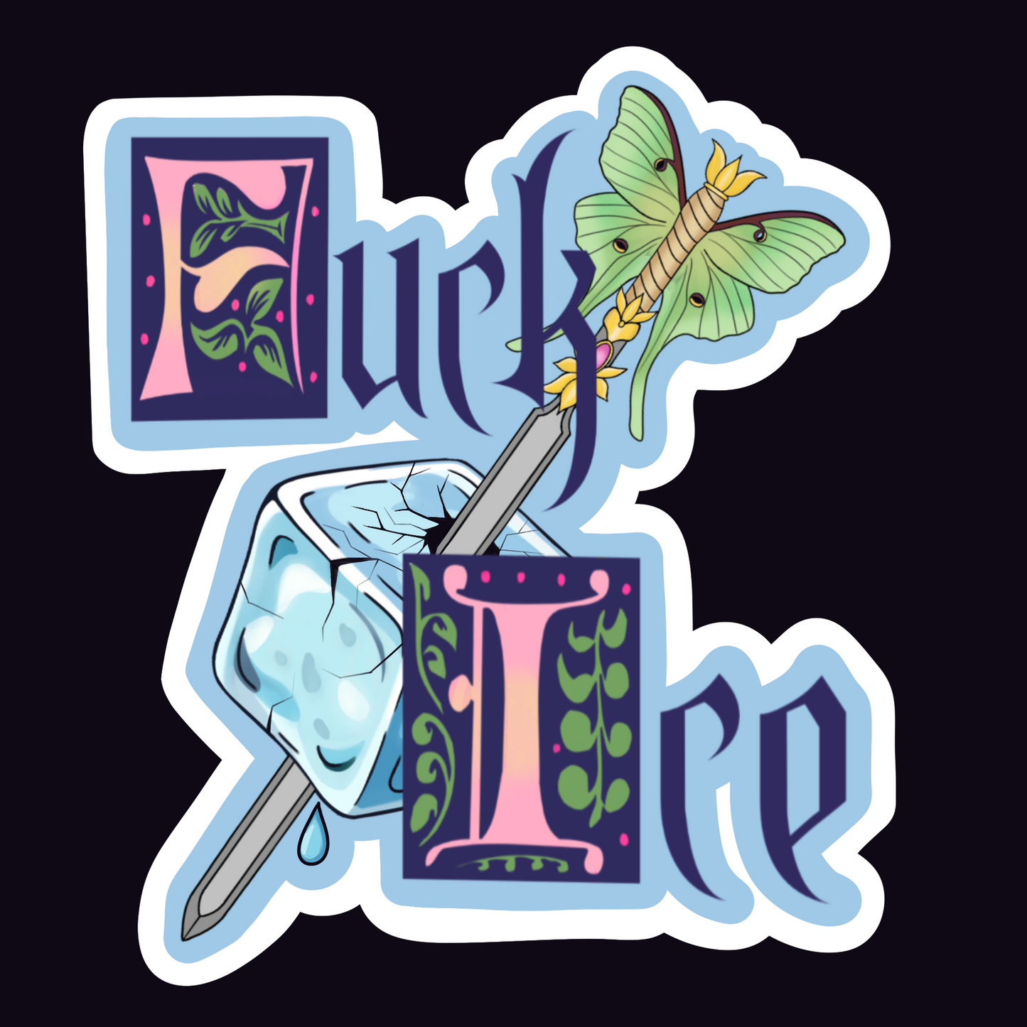 F Ice !! kiss cut sticker