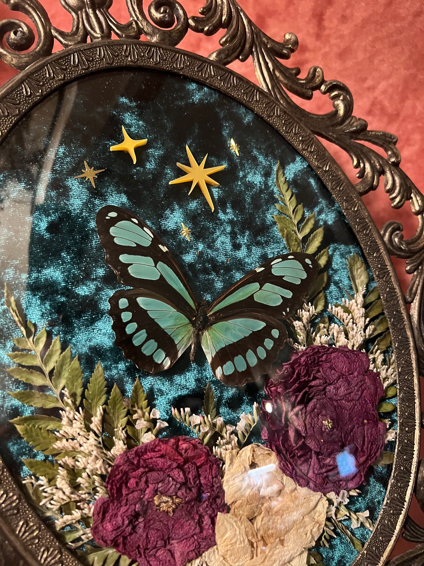 Jewel Tone Butterfly Vintage Frame
