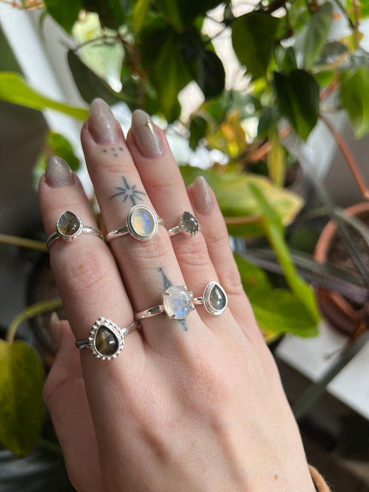 Sterling Silver Gemstone Rings