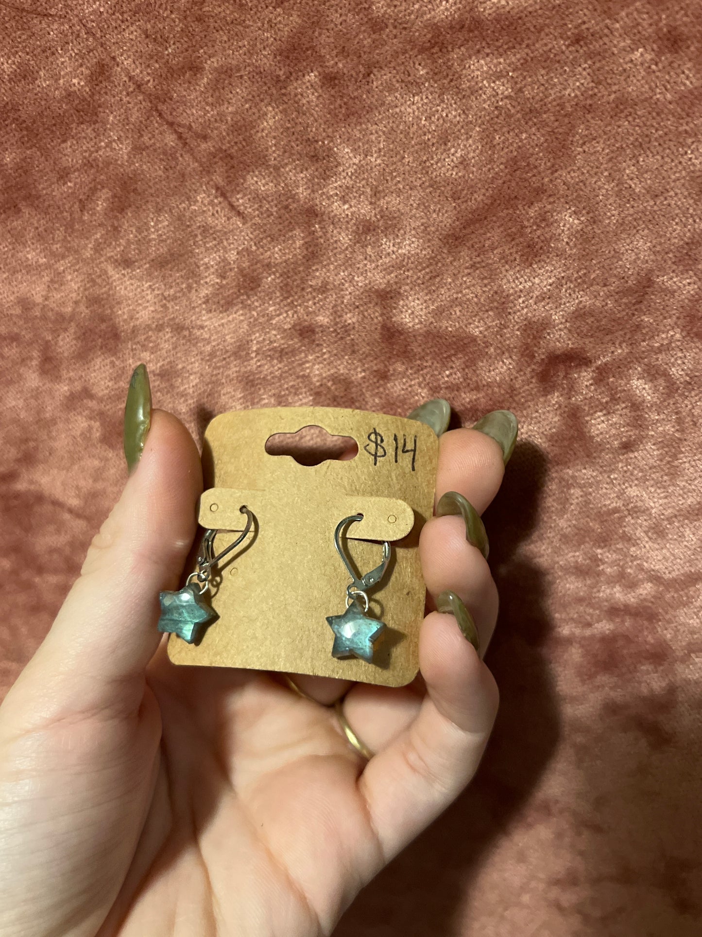 Labradorite Star Earrings
