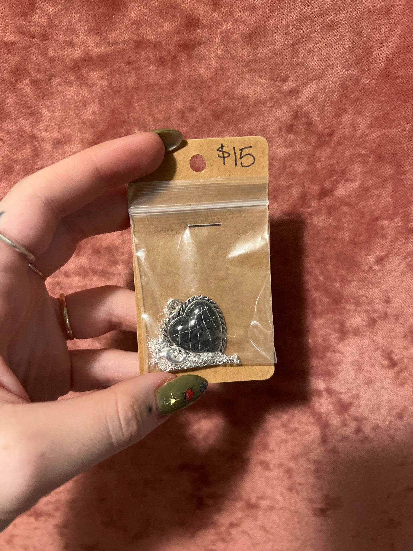Real Preserved Spiderweb Necklace