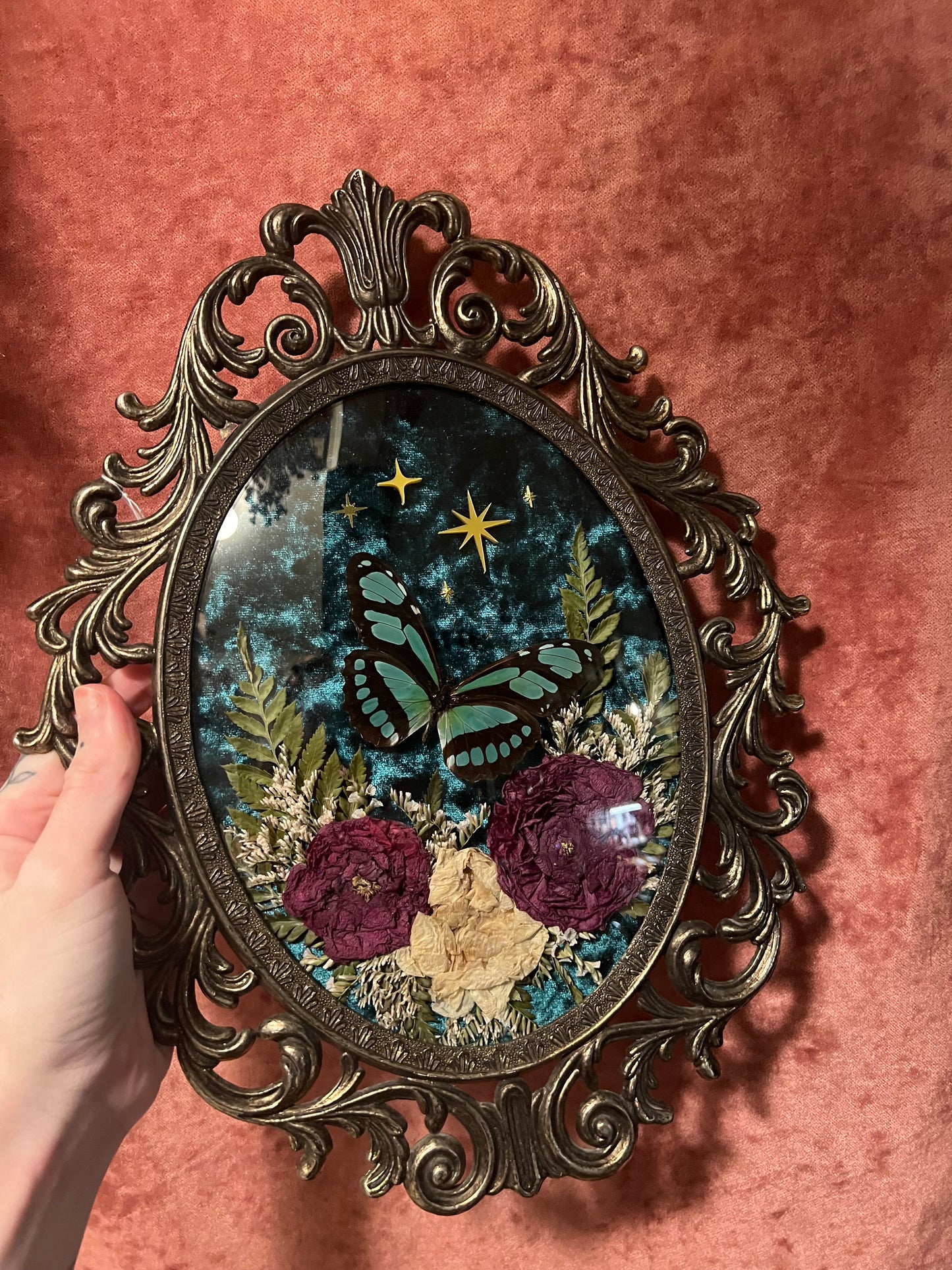 Jewel Tone Butterfly Vintage Frame