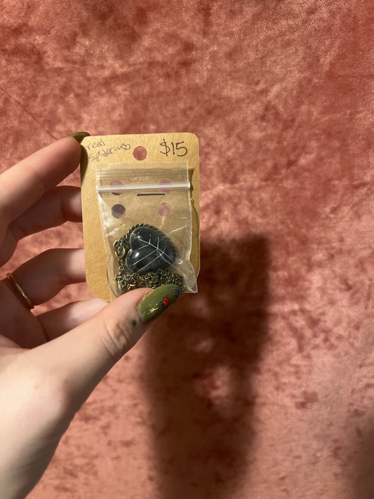 Real Preserved Spiderweb Necklace