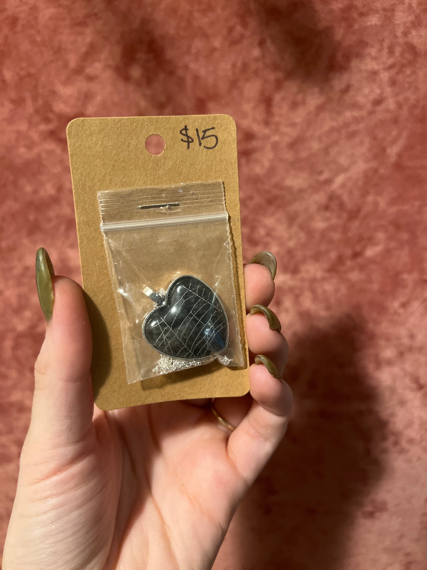 Real Preserved Spiderweb Necklace