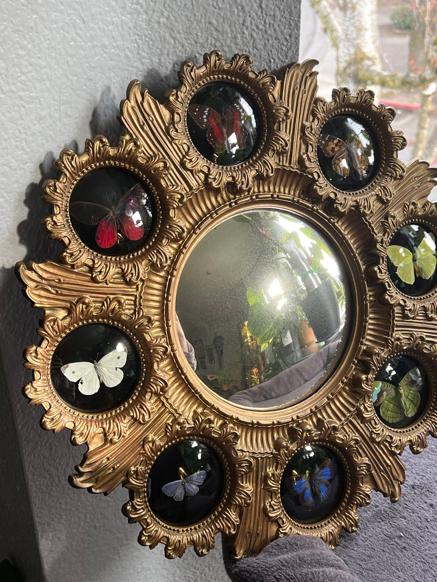 Rainbow Butterfly Mirror Frame