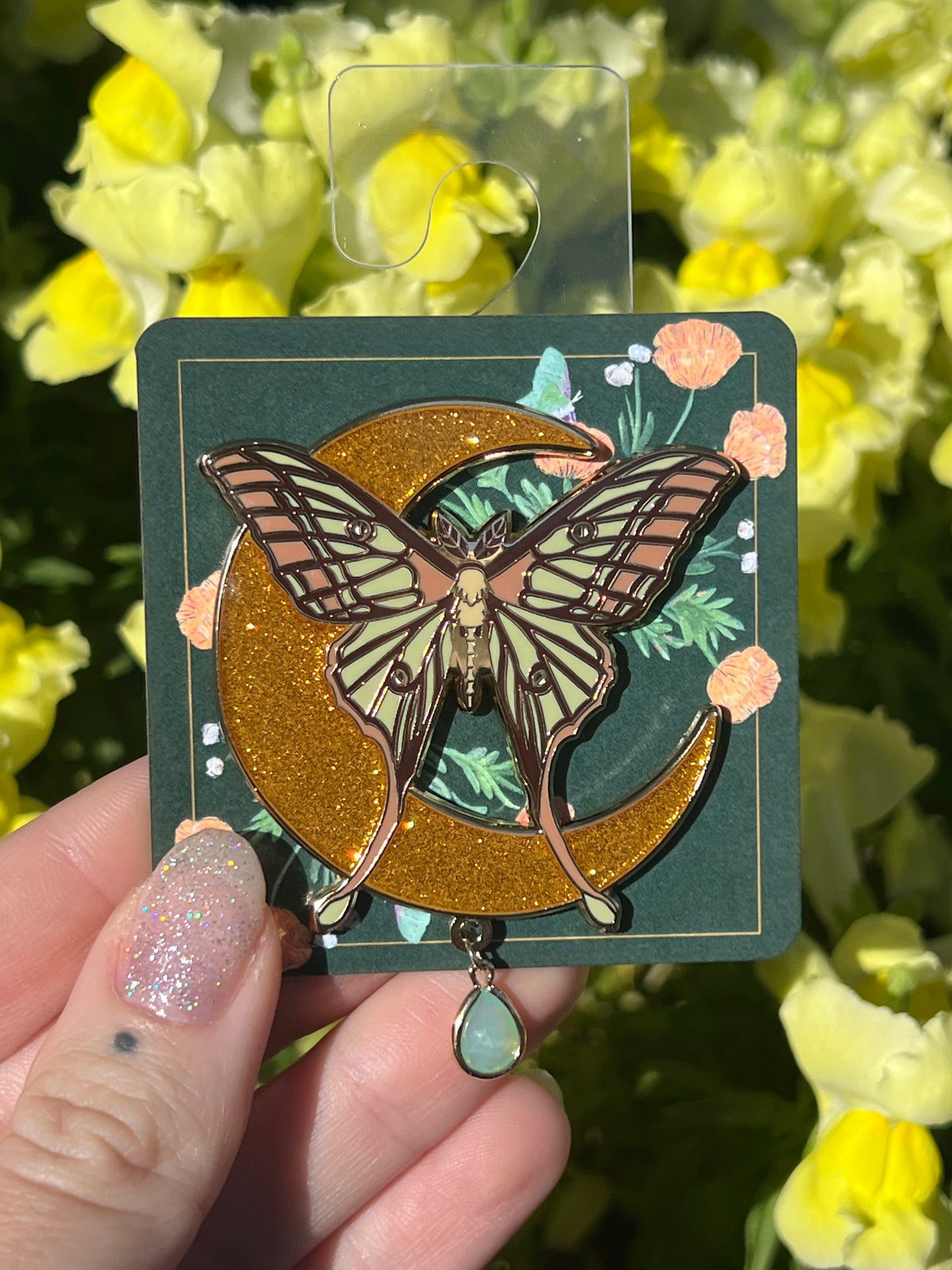 Hybrid Moon Moth Enamel Pin (Collab with Of Moth and Flame)