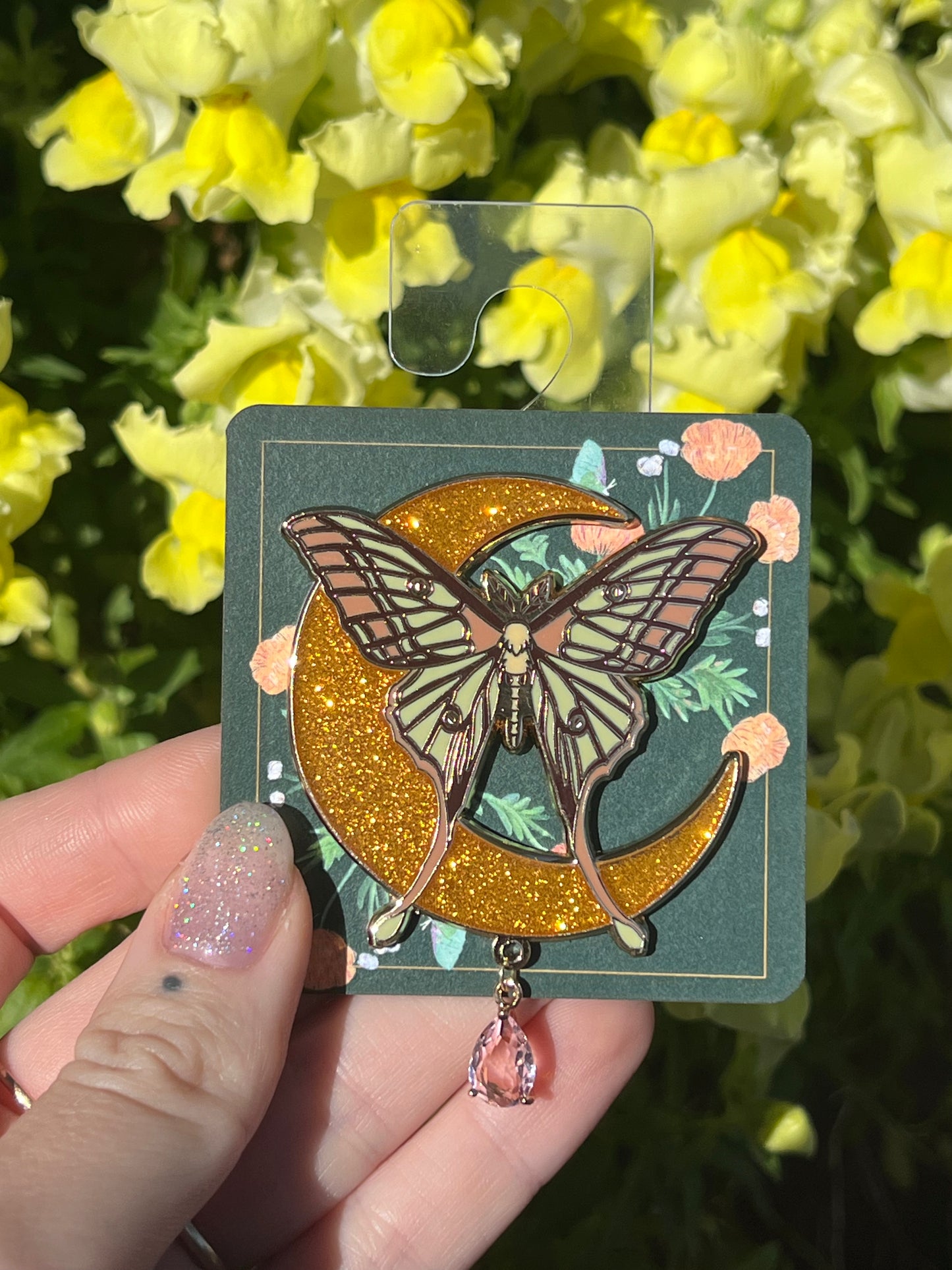 Hybrid Moon Moth Enamel Pin (Collab with Of Moth and Flame)
